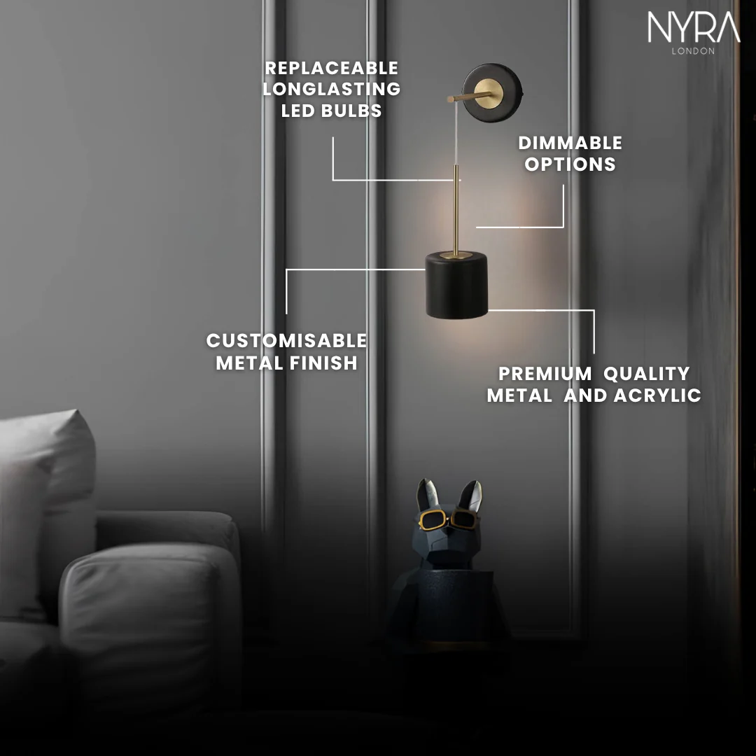 Murad Acrylic Hanging Round Wall Light - Image 7