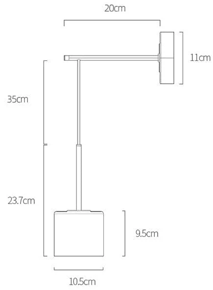 Murad Acrylic Hanging Round Wall Light - Image 8