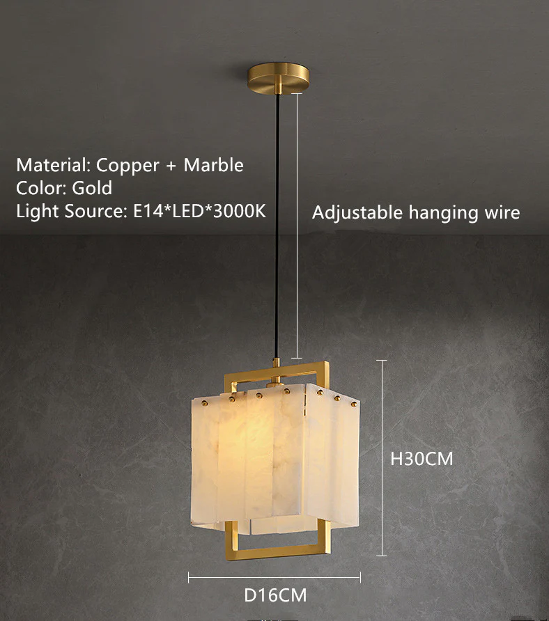 Adina Natural Marble Pendant - Image 10