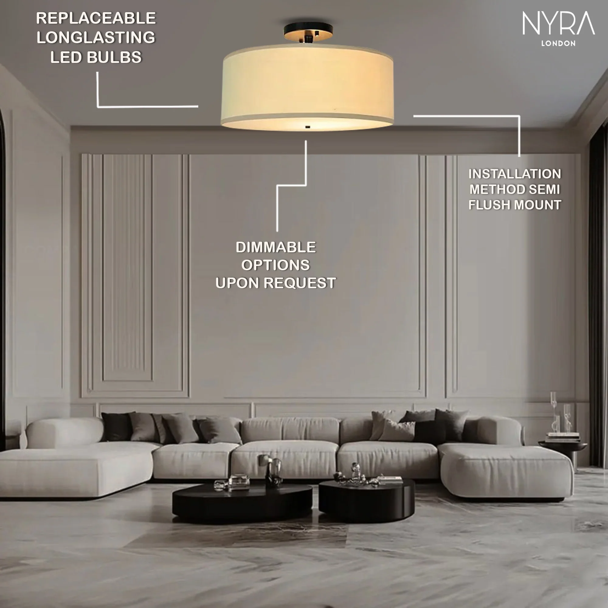 Amber Haven Ceiling Light - Image 4