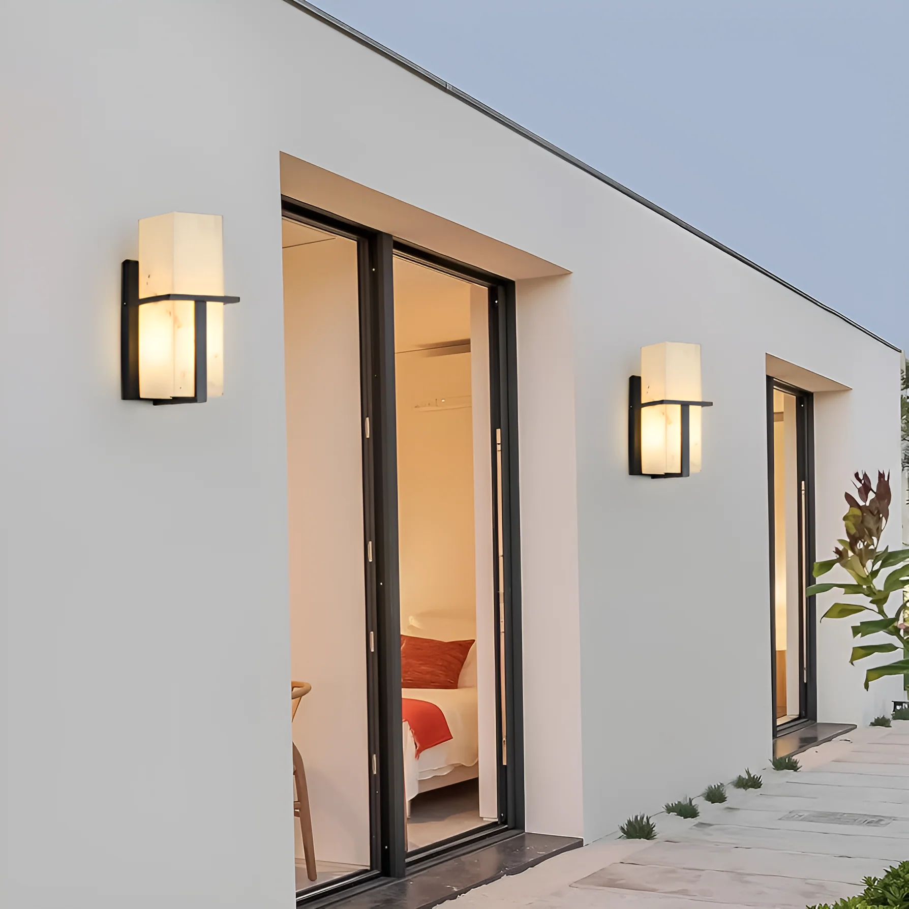 Arlen Outdoor Marble Wall Light - Image 10