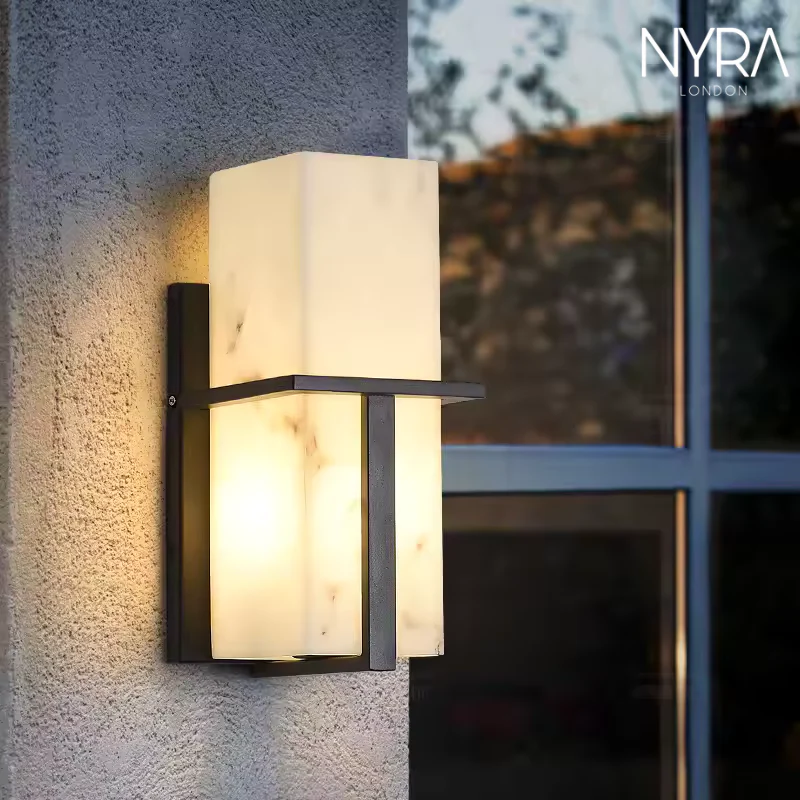 Arlen Outdoor Marble Wall Light - Image 11