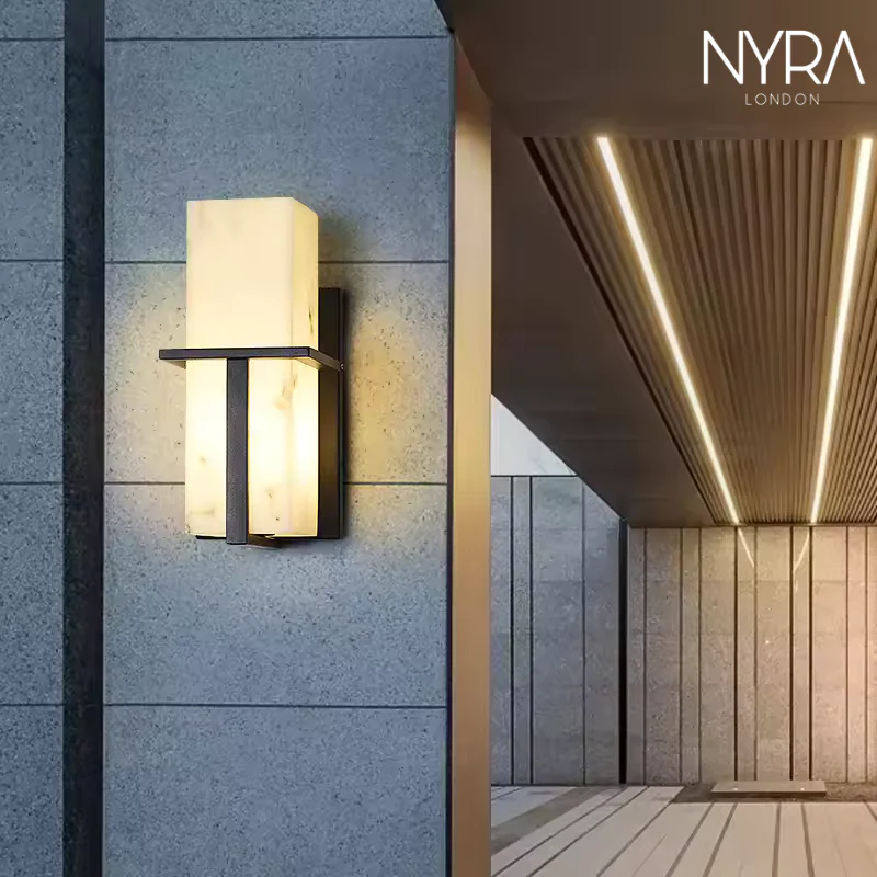 Arlen Outdoor Marble Wall Light - Image 14