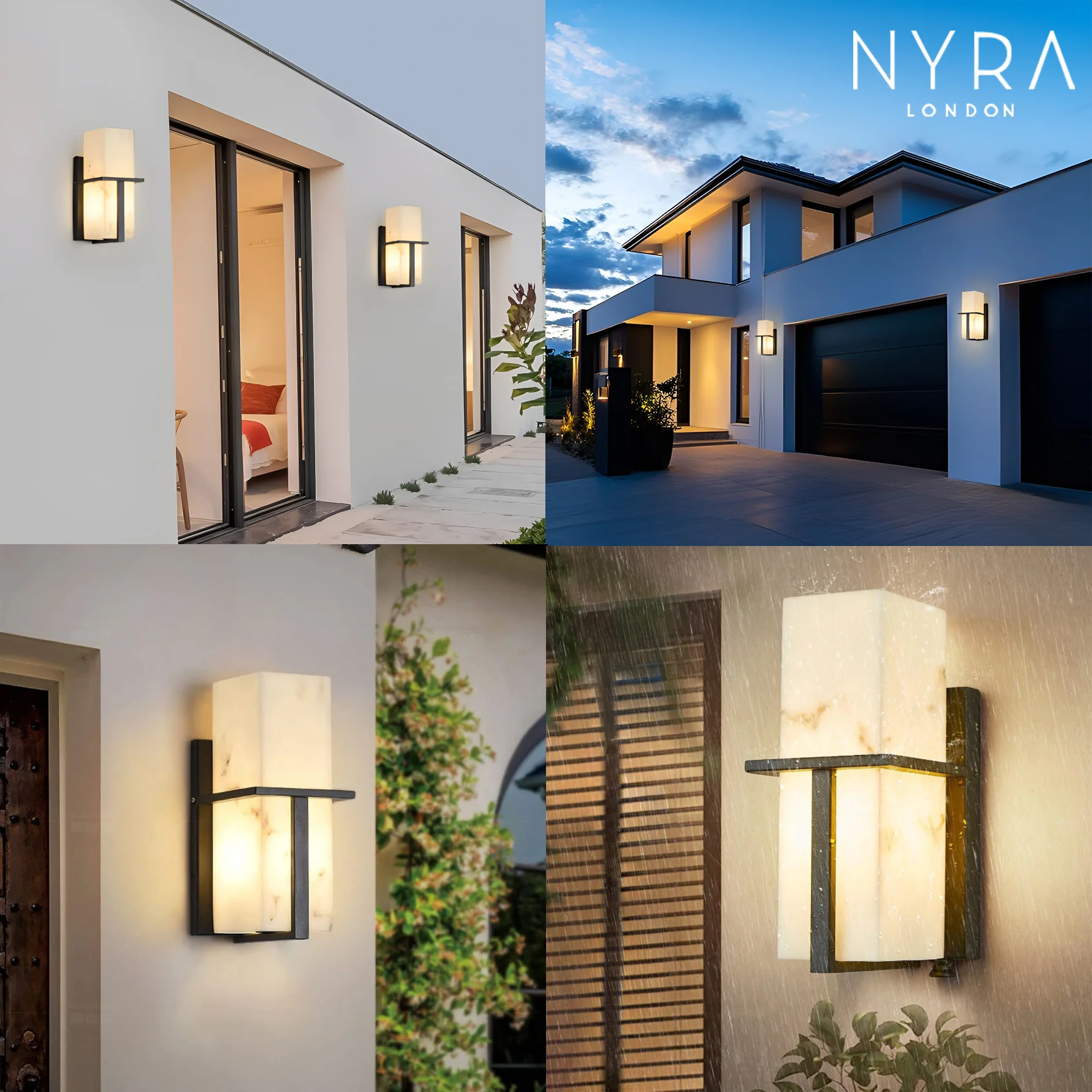 Arlen Outdoor Marble Wall Light - Image 5