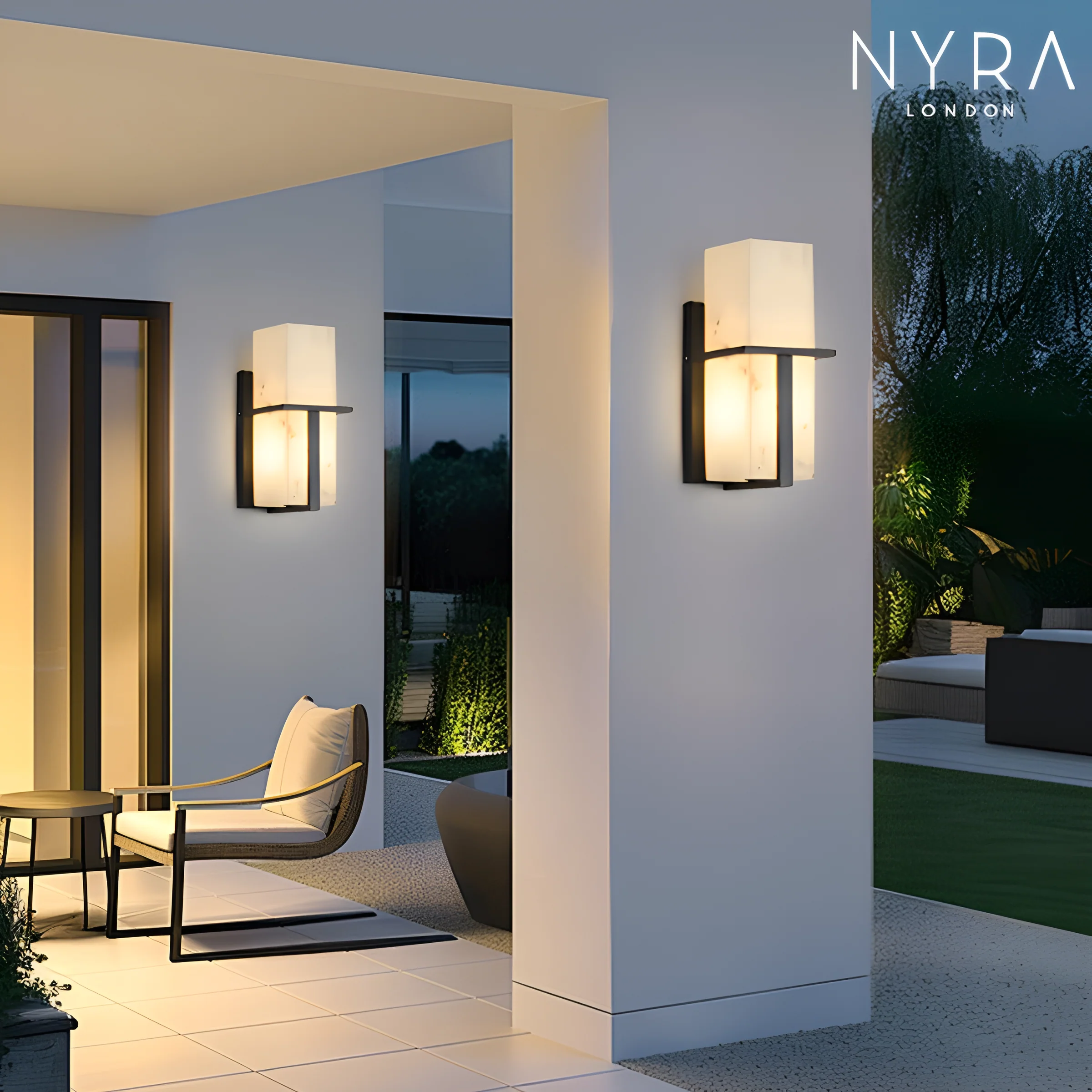 Arlen Outdoor Marble Wall Light - Image 8