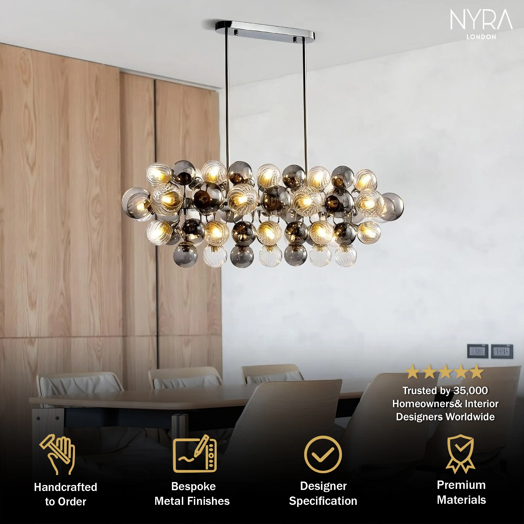 Astralis Glass Ball Chandelier - Image 3