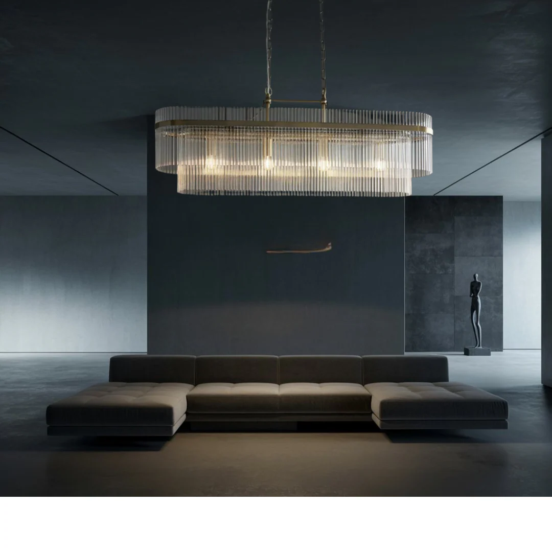 Astralis Rectangular Tube Chandelier - Image 16