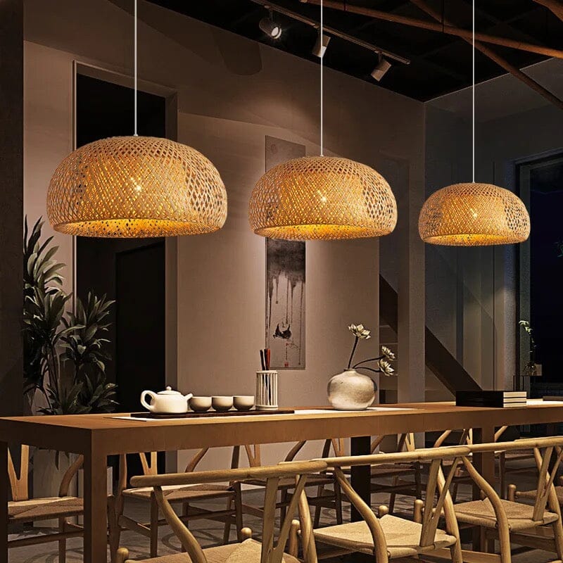 Bamboo basket Lampshade - Image 14