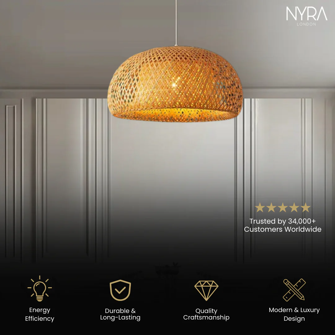 Bamboo basket Lampshade - Image 3