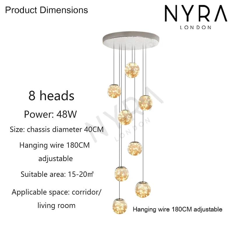 Bella Glass Ball Chandelier - Image 15