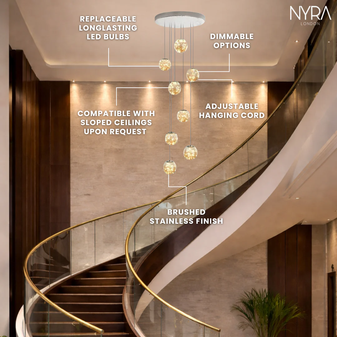 Bella Glass Ball Chandelier - Image 6