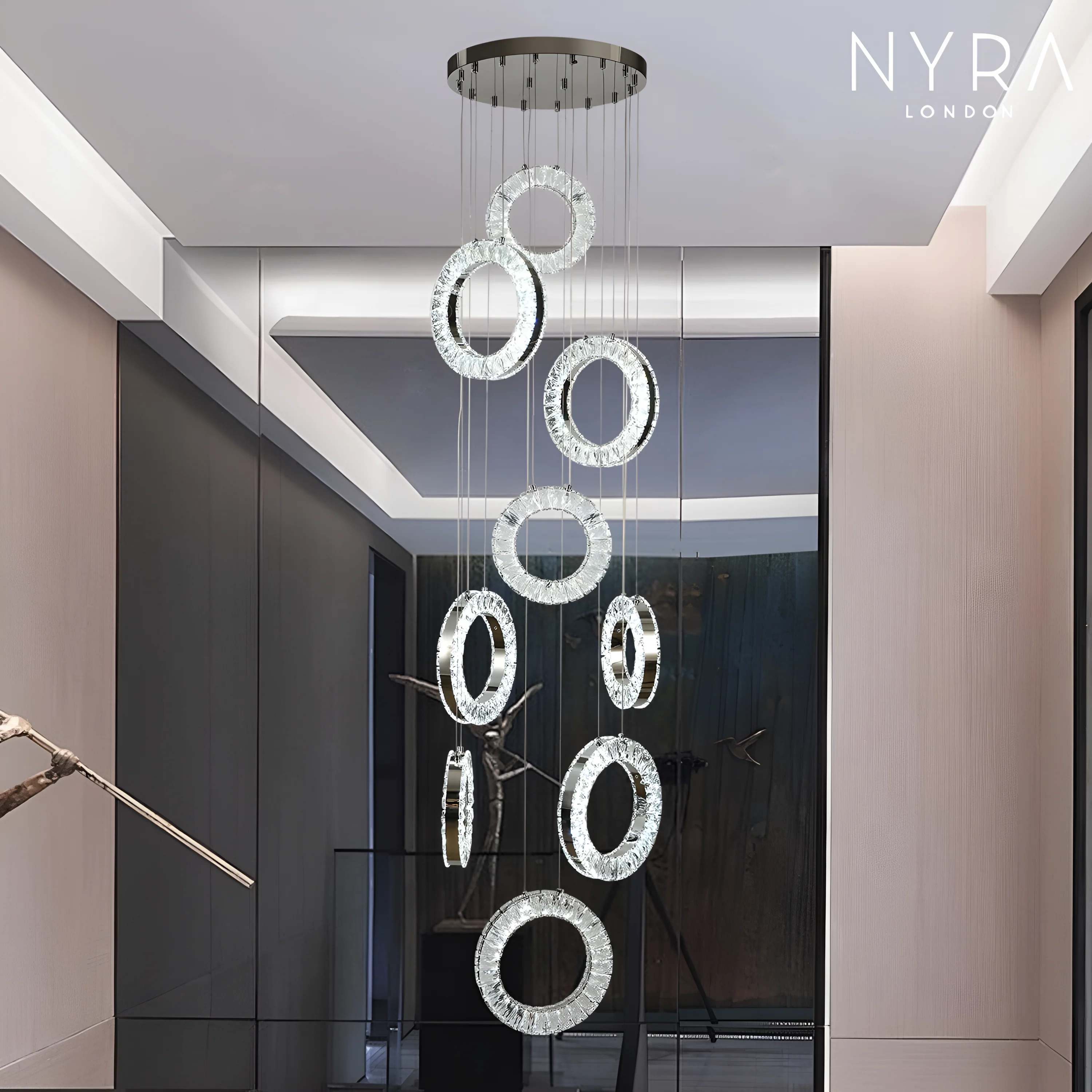 Belmont Staircase Ring Chandelier - Image 18