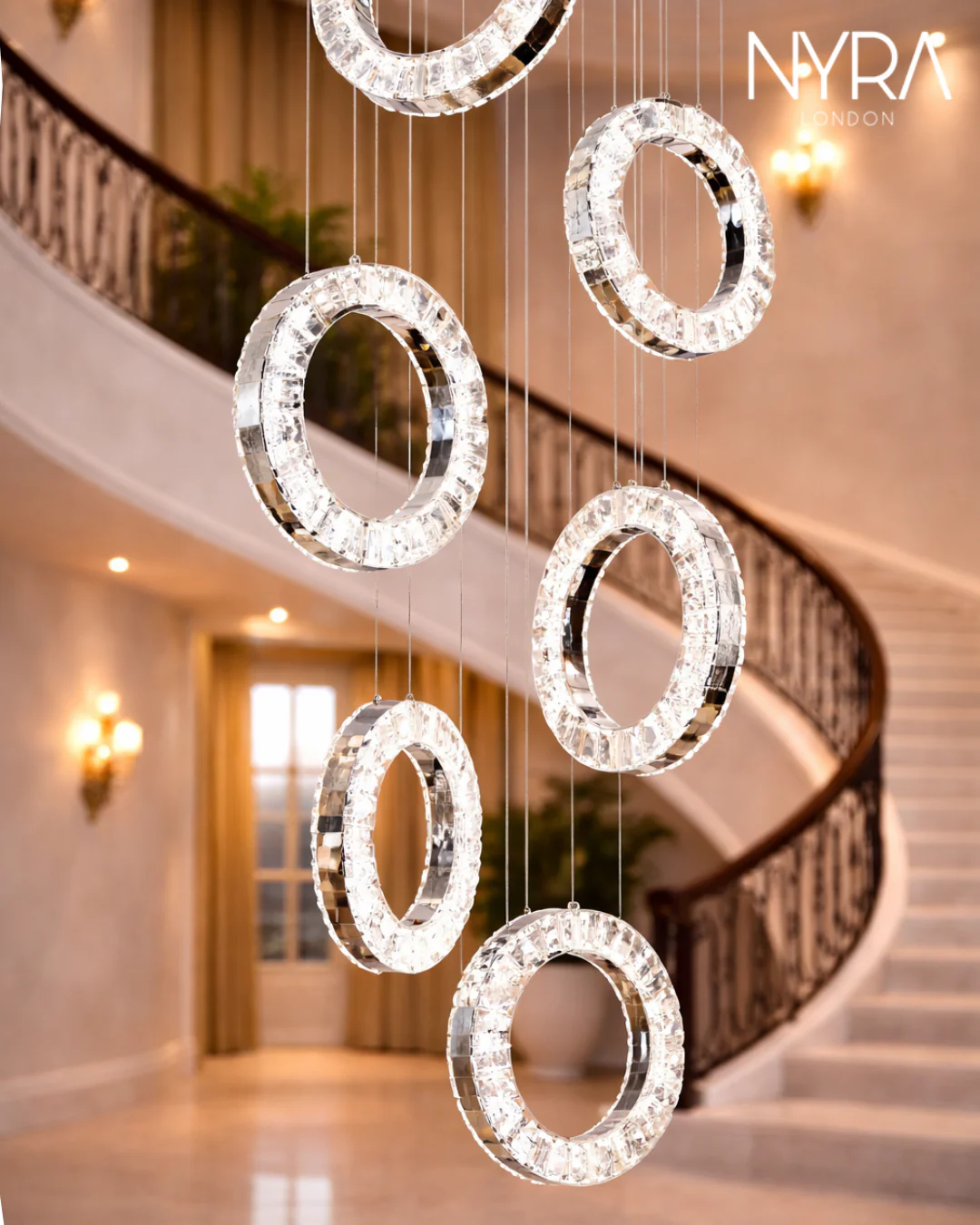 Belmont Staircase Ring Chandelier - Image 2