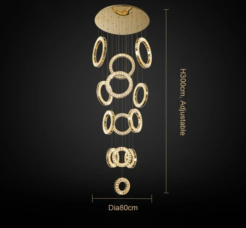 Belmont Staircase Ring Chandelier - Image 22