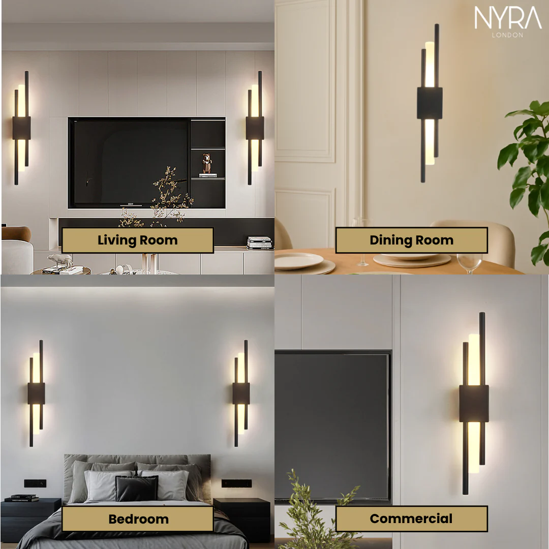 Black Lara Dual Lamp - Image 4