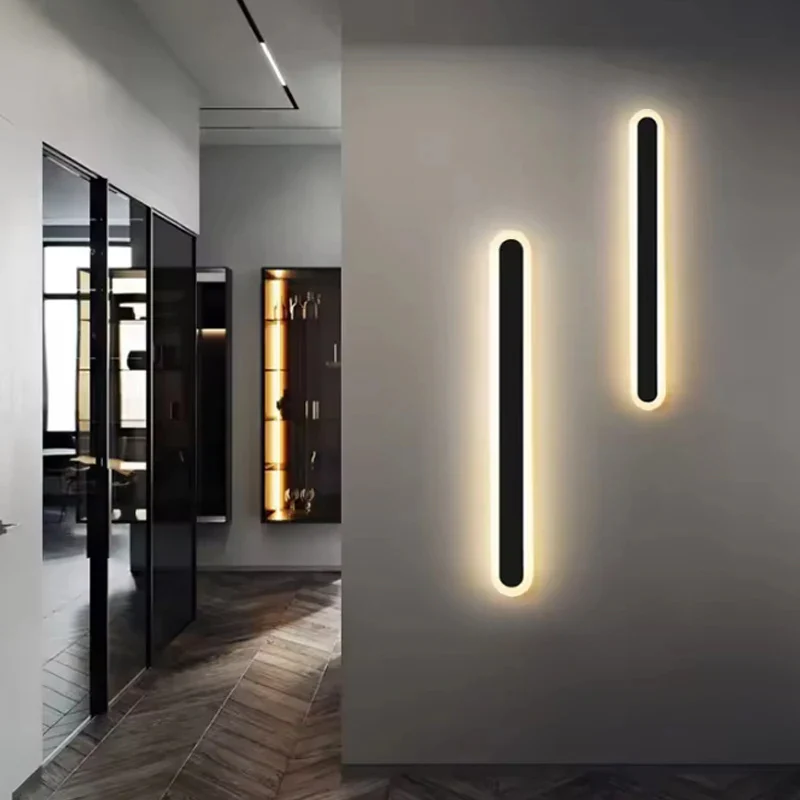 Alana Black Outdoor LED Strip Wall Lamp - Image 10