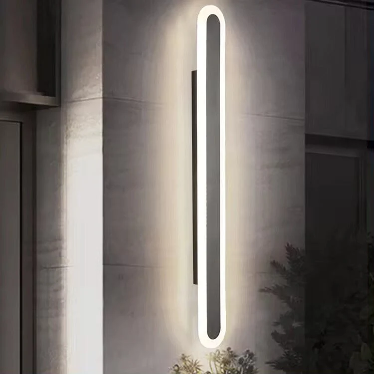 Alana Black Outdoor LED Strip Wall Lamp - Image 7