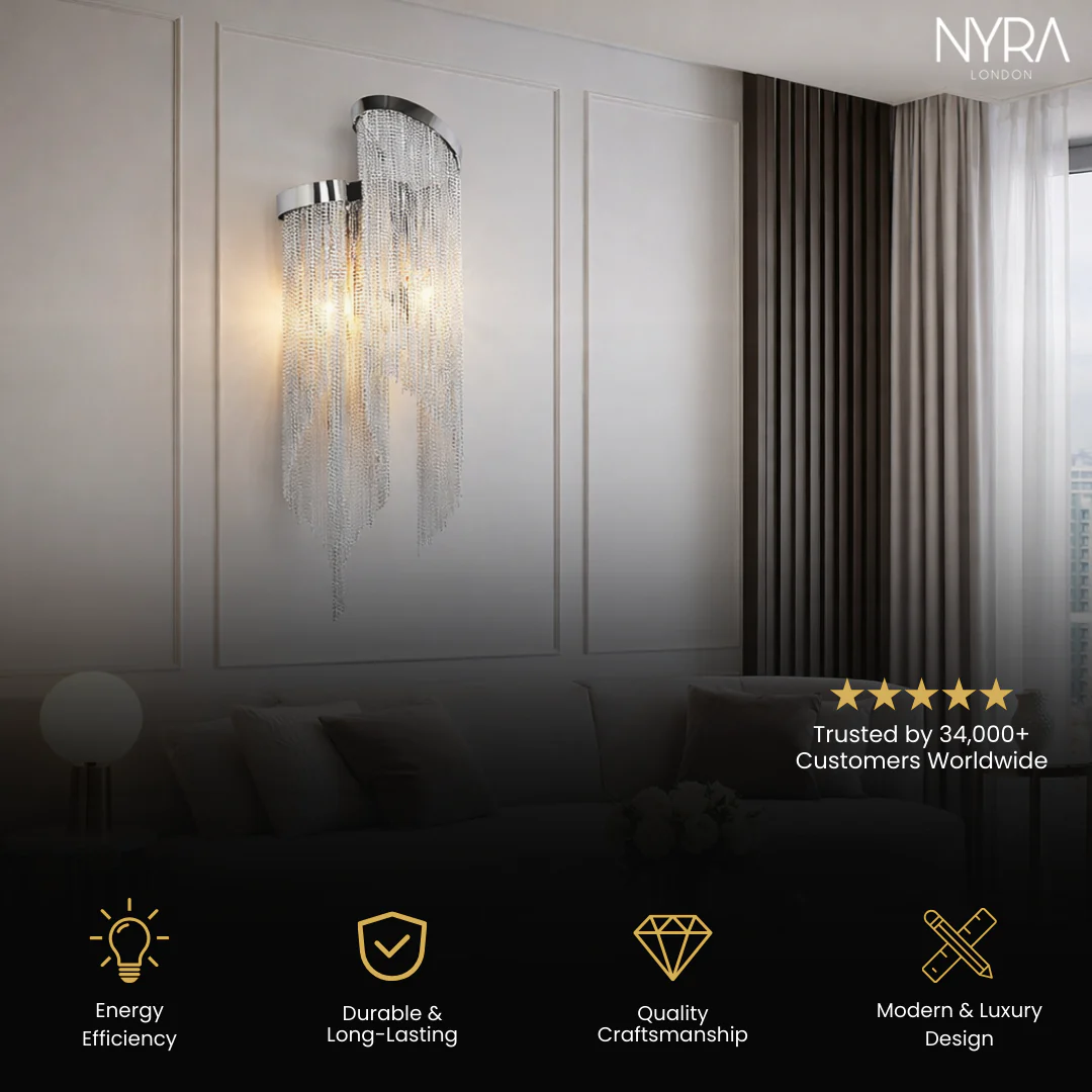 Cascadia Chain Tassel Wall Sconce - Image 2