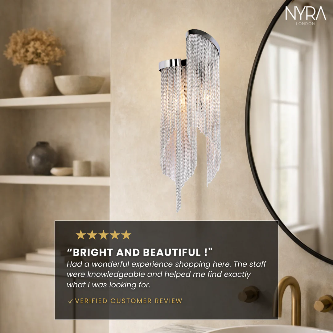 Cascadia Chain Tassel Wall Sconce - Image 4