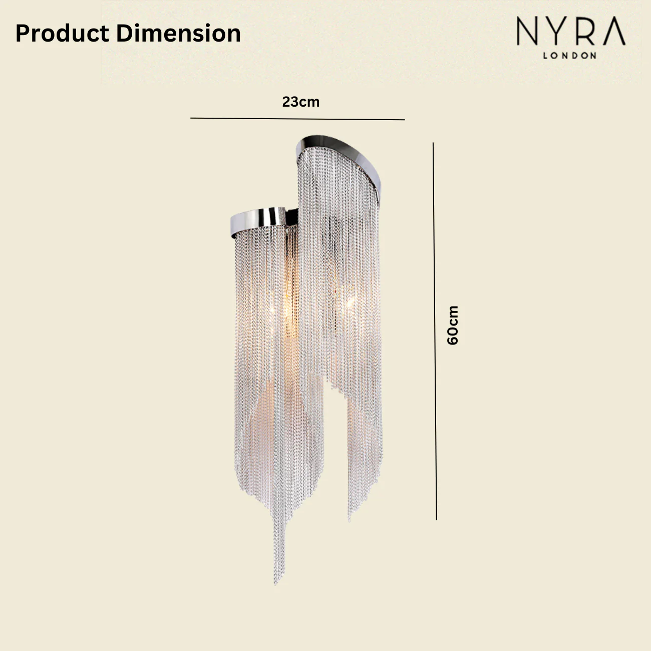 Cascadia Chain Tassel Wall Sconce - Image 7