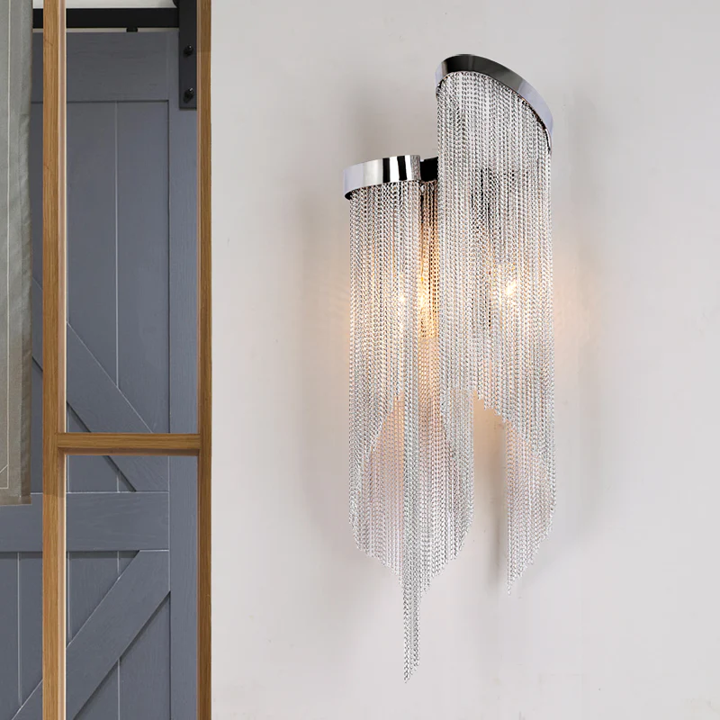 Cascadia Chain Tassel Wall Sconce - Image 9