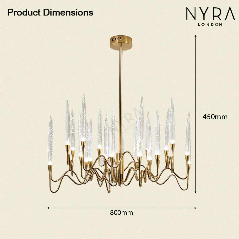 NYRA Crystal Candle Chandelier - Image 5
