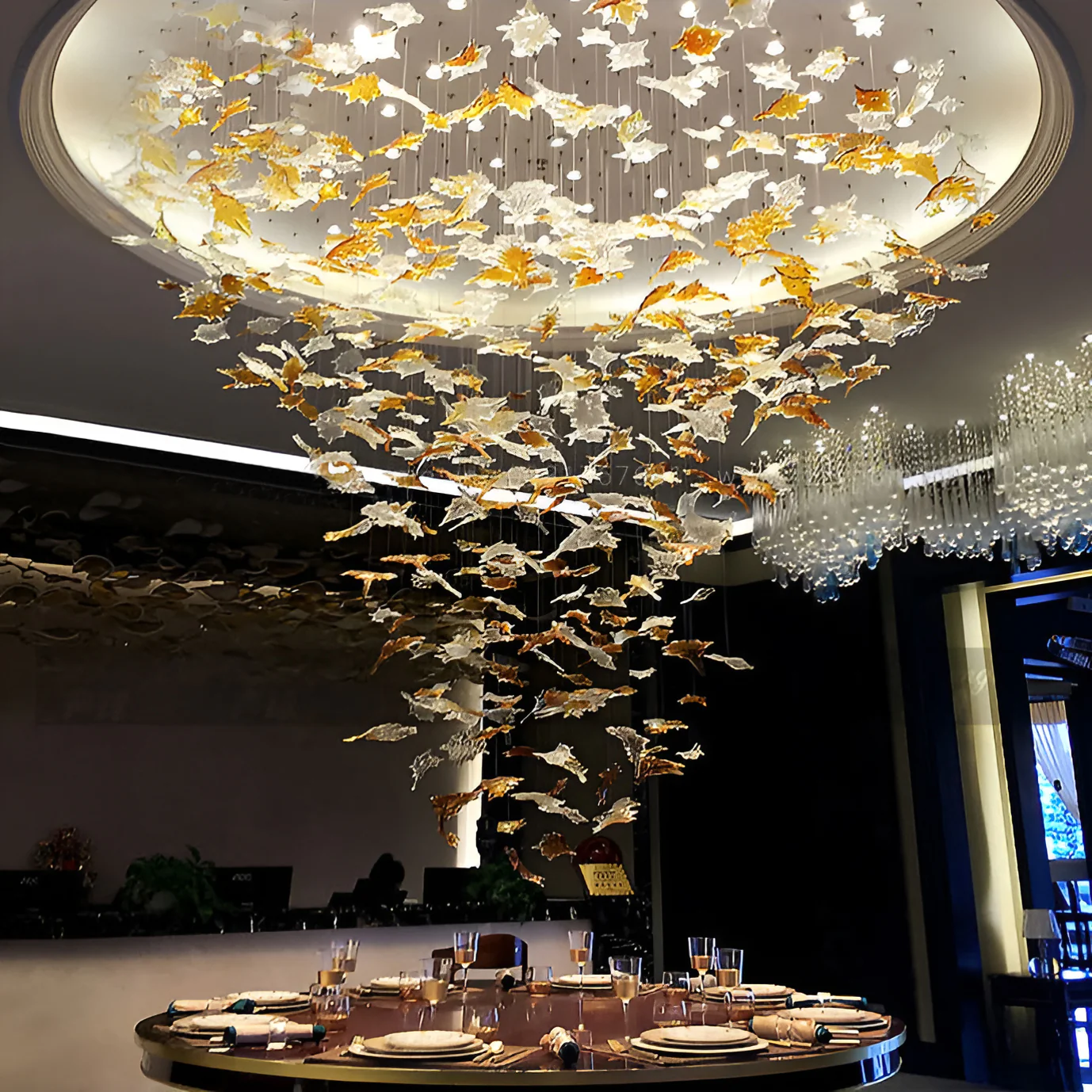 Maple Leaf Crystal Chandelier - Image 5