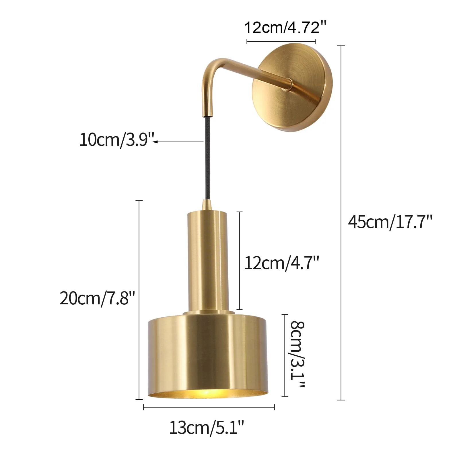 Alma Gold Wall Lamp - Image 12