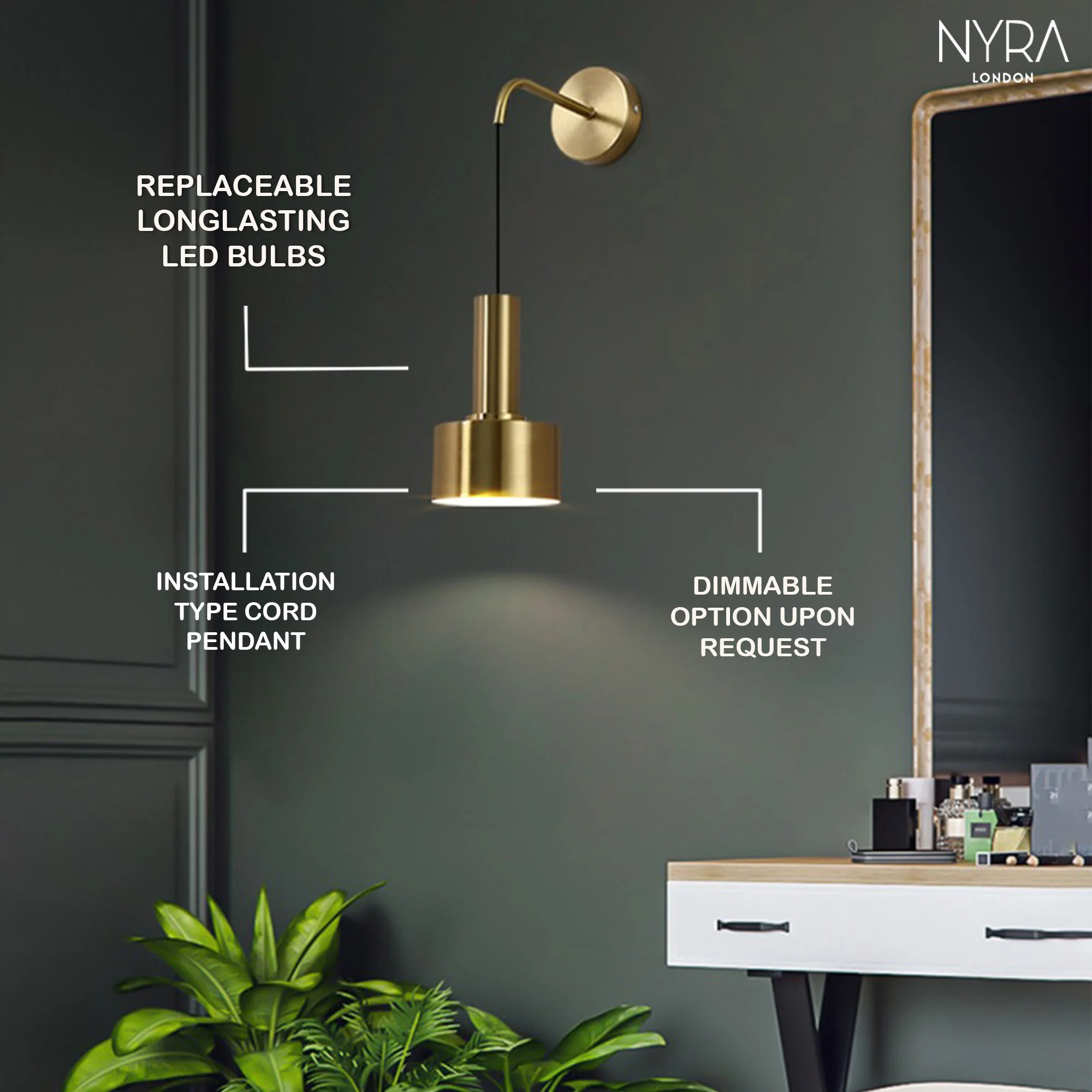 Alma Gold Wall Lamp - Image 4