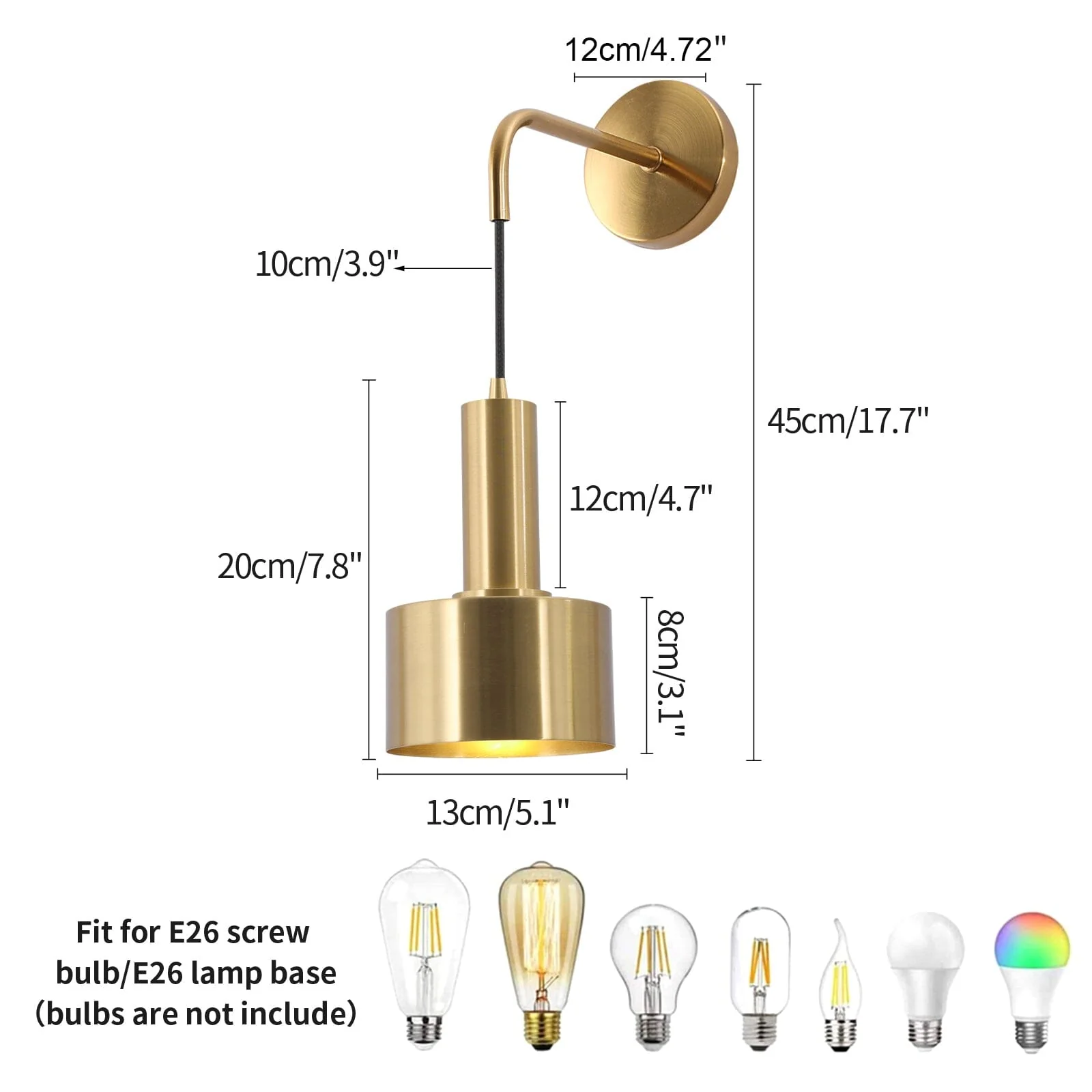 Alma Gold Wall Lamp - Image 7