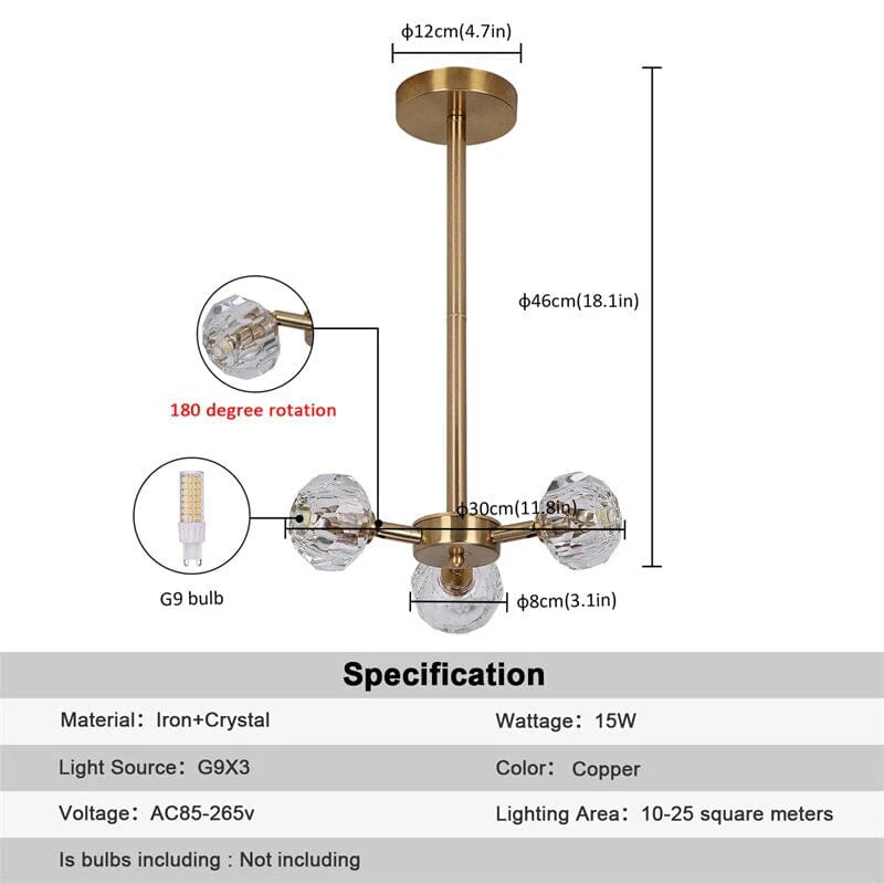 Hafsa Crystal LED Hanging Light - Image 4