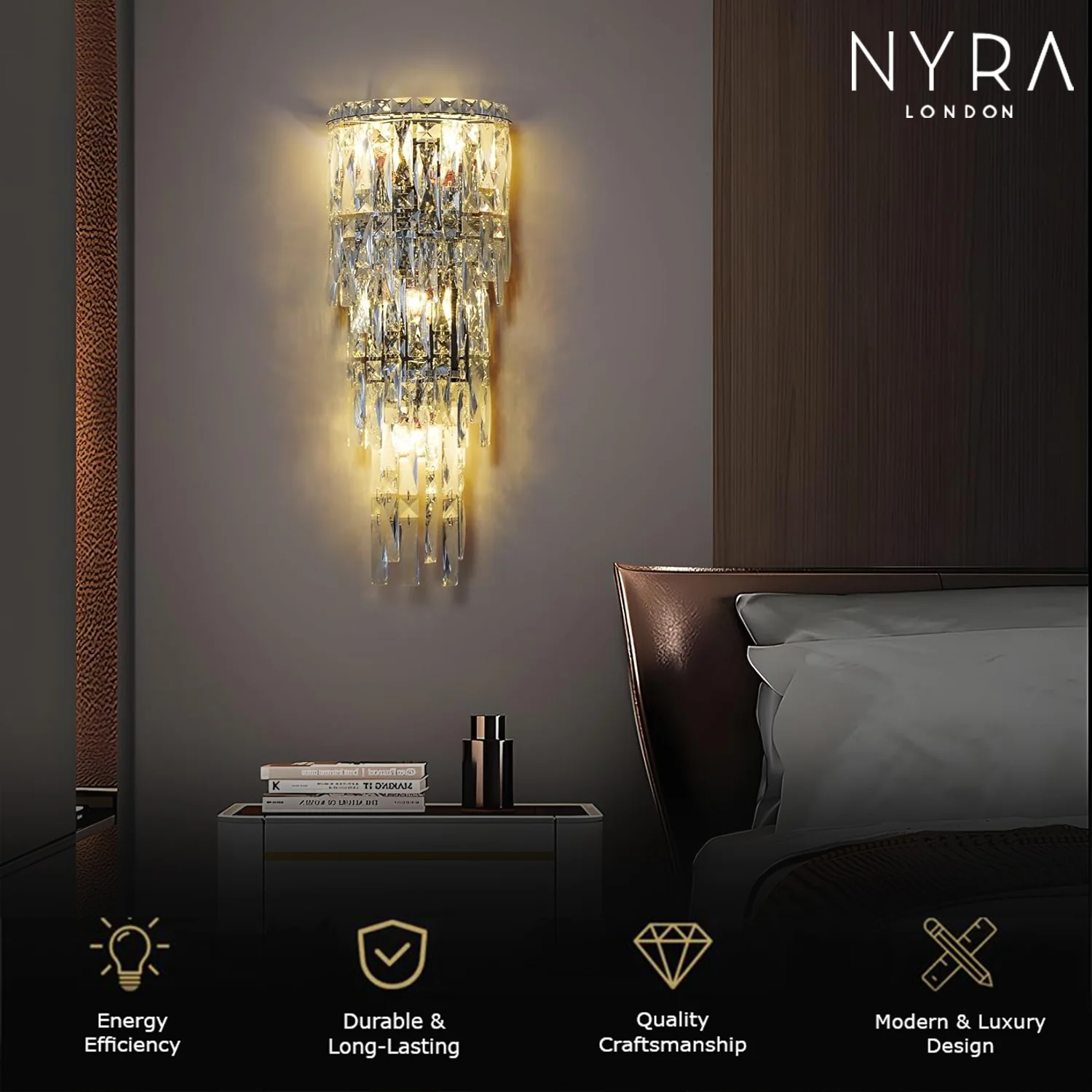 Crystal Rainfall Wall Lamp - Image 2