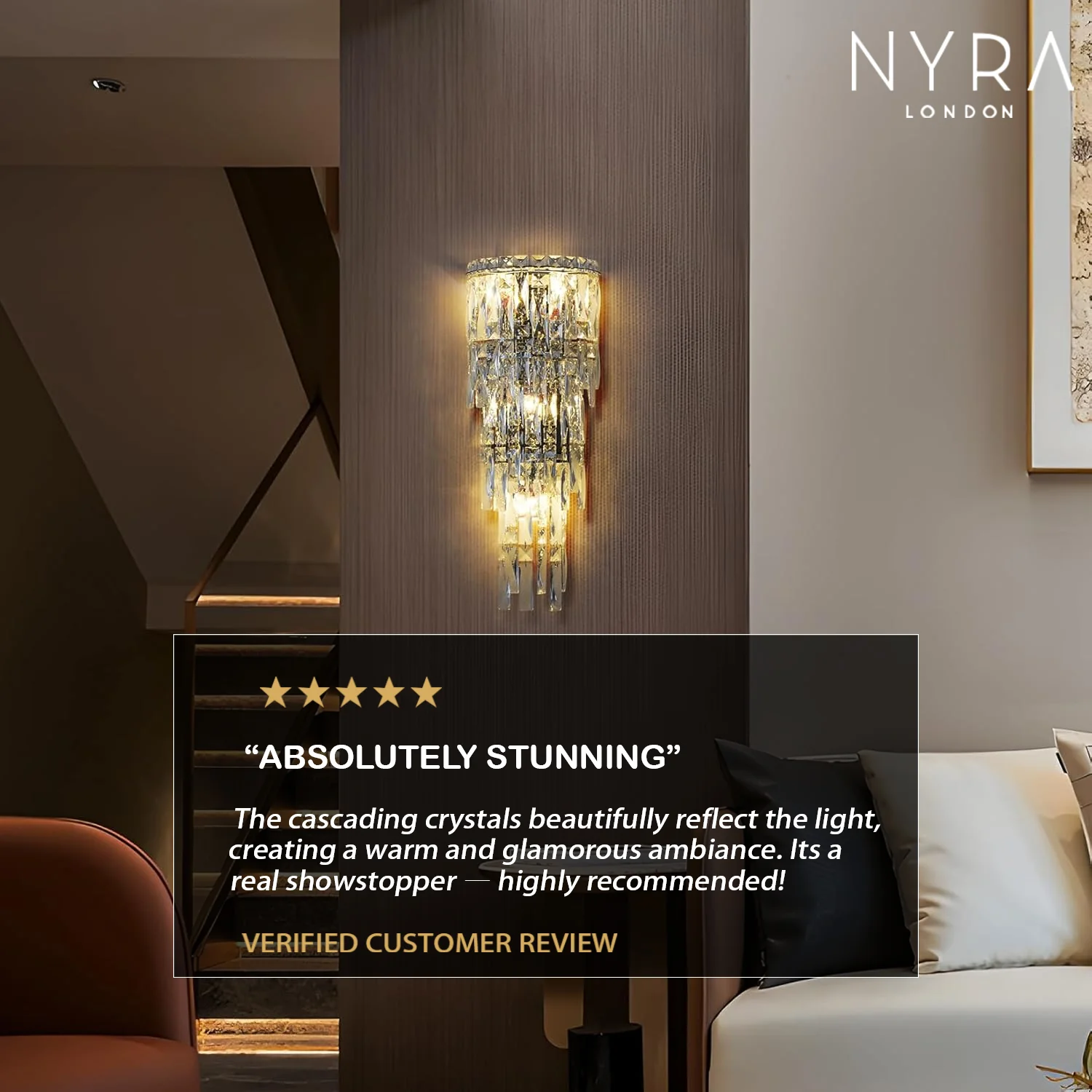 Crystal Rainfall Wall Lamp - Image 4