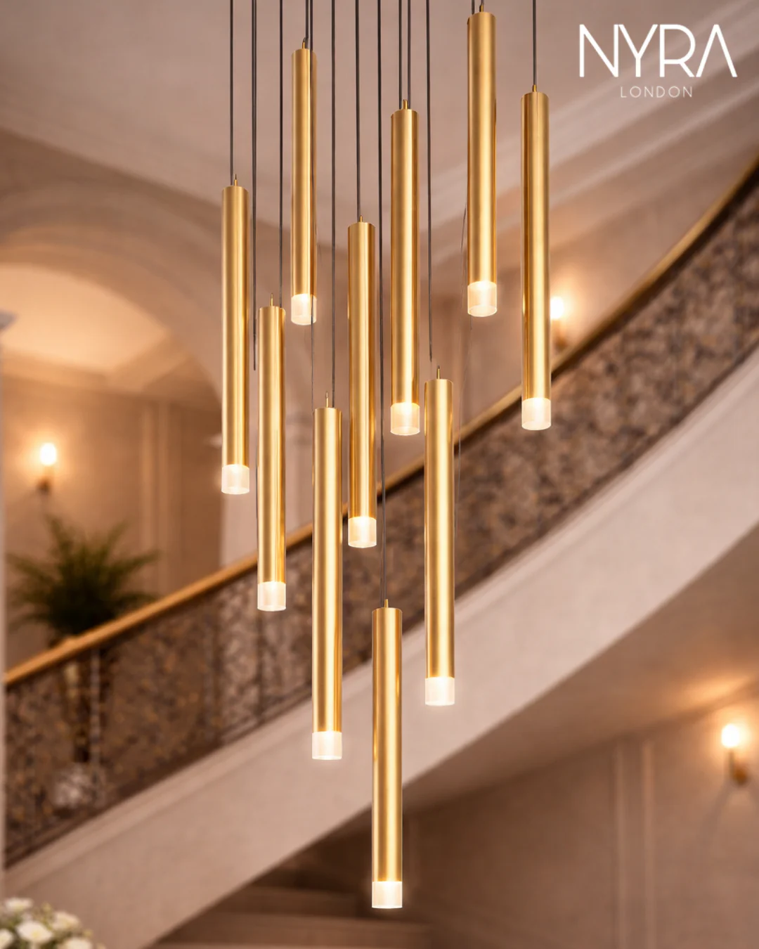 Dorset Staircase Tube Chandelier
