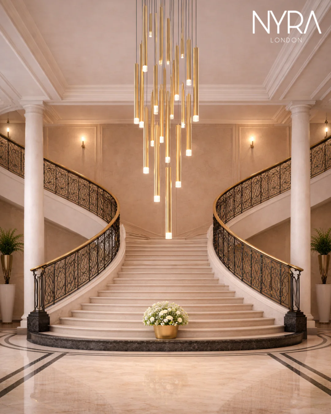 Dorset Staircase Tube Chandelier - Image 2