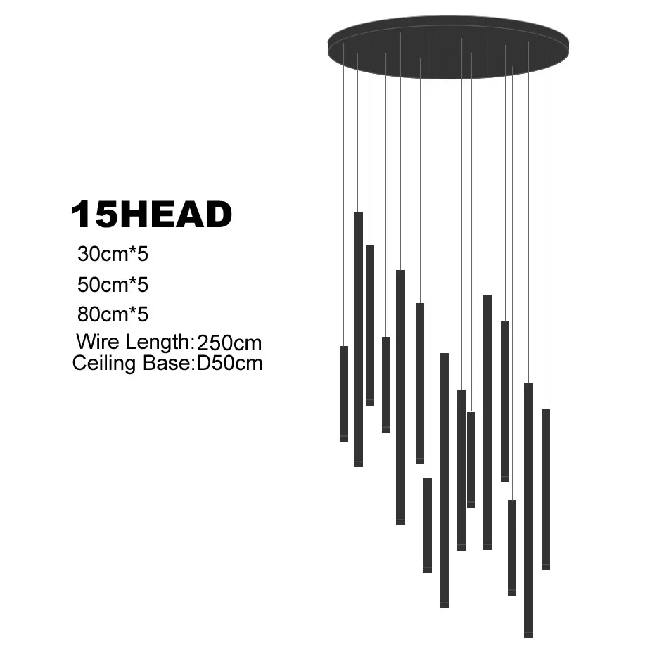 Dorset Staircase Tube Chandelier - Image 31