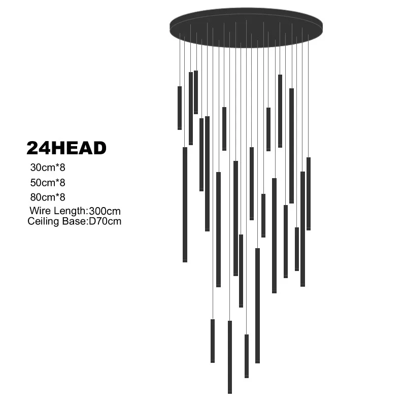 Dorset Staircase Tube Chandelier - Image 34