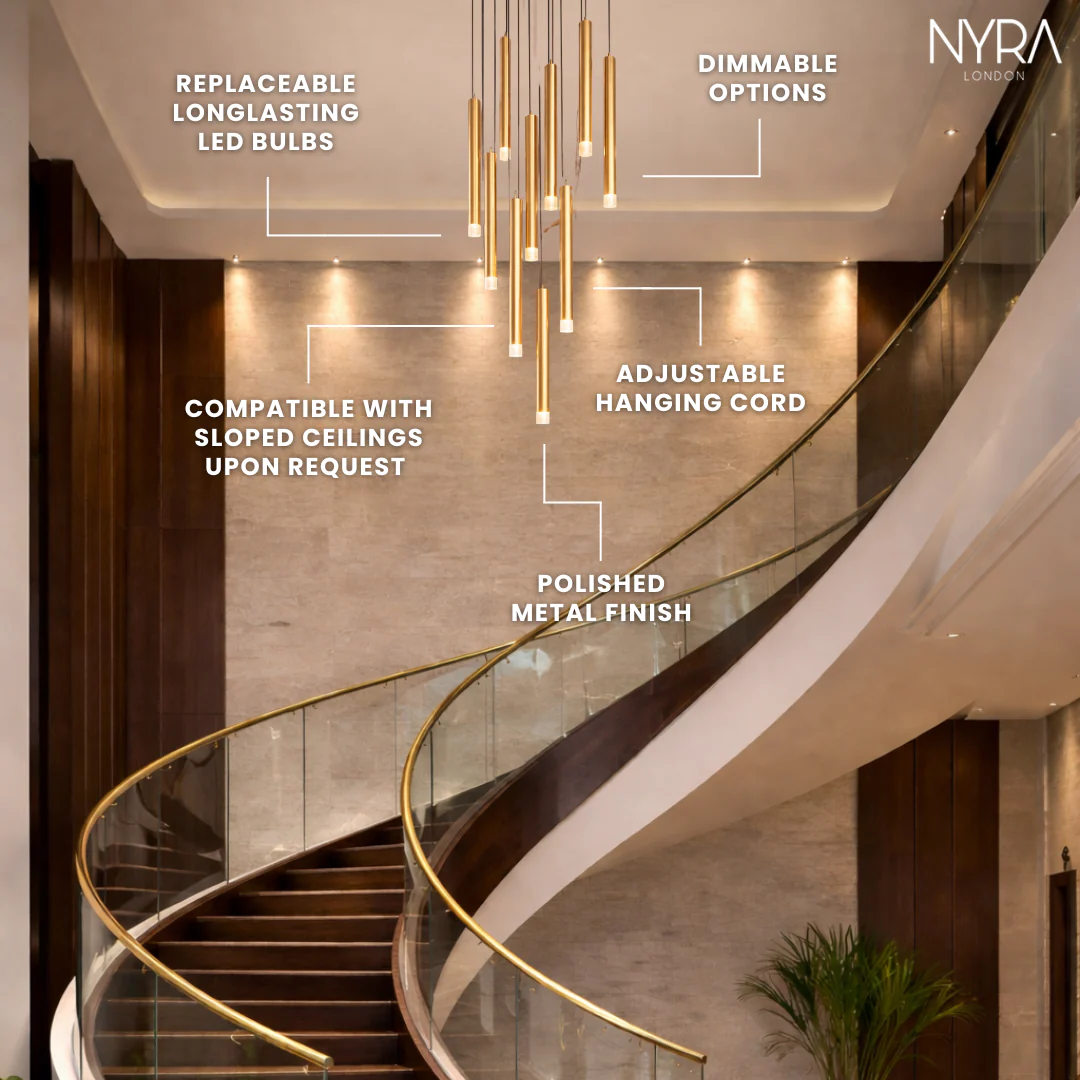 Dorset Staircase Tube Chandelier - Image 6