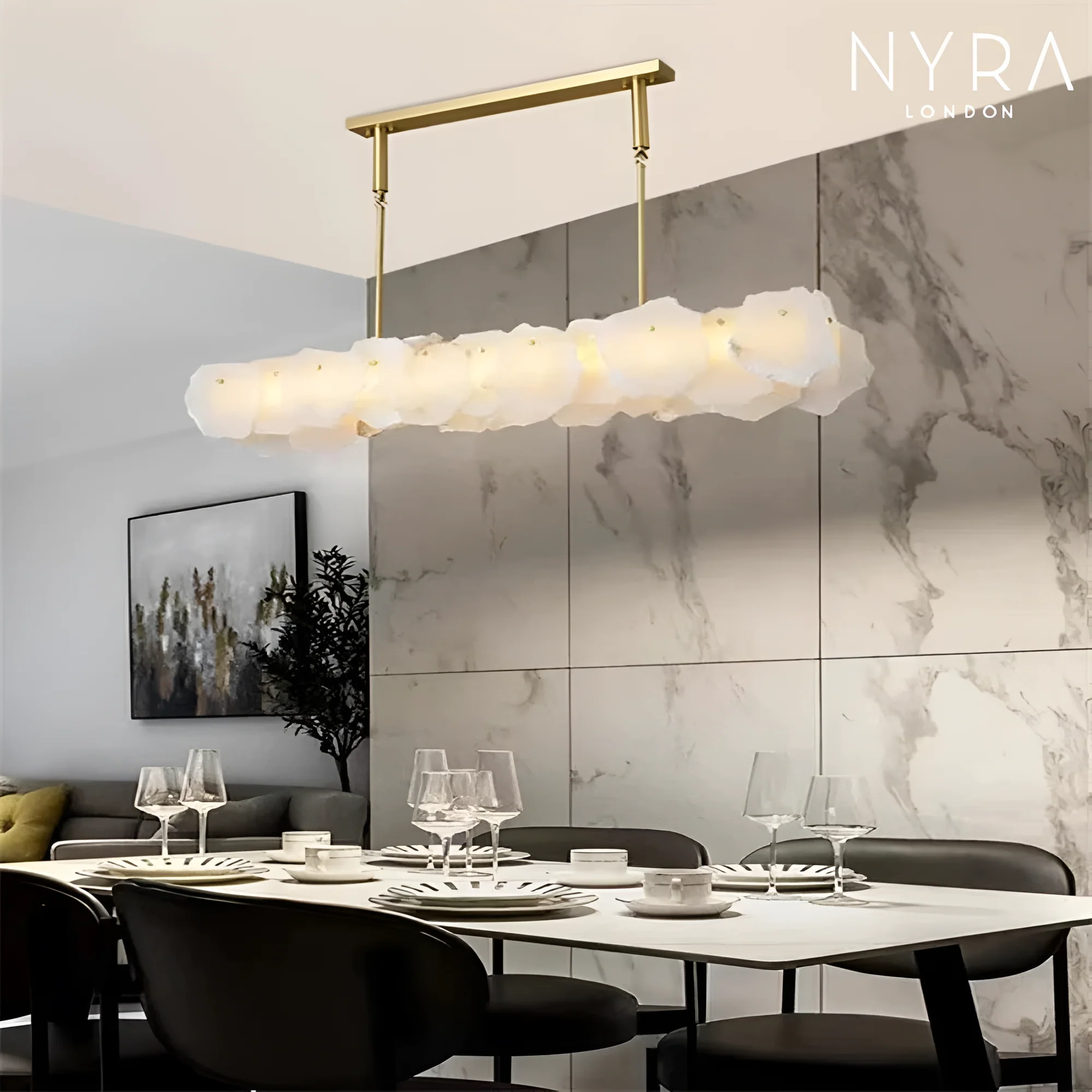 Arabella Marble Ceiling Chandelier - Image 16