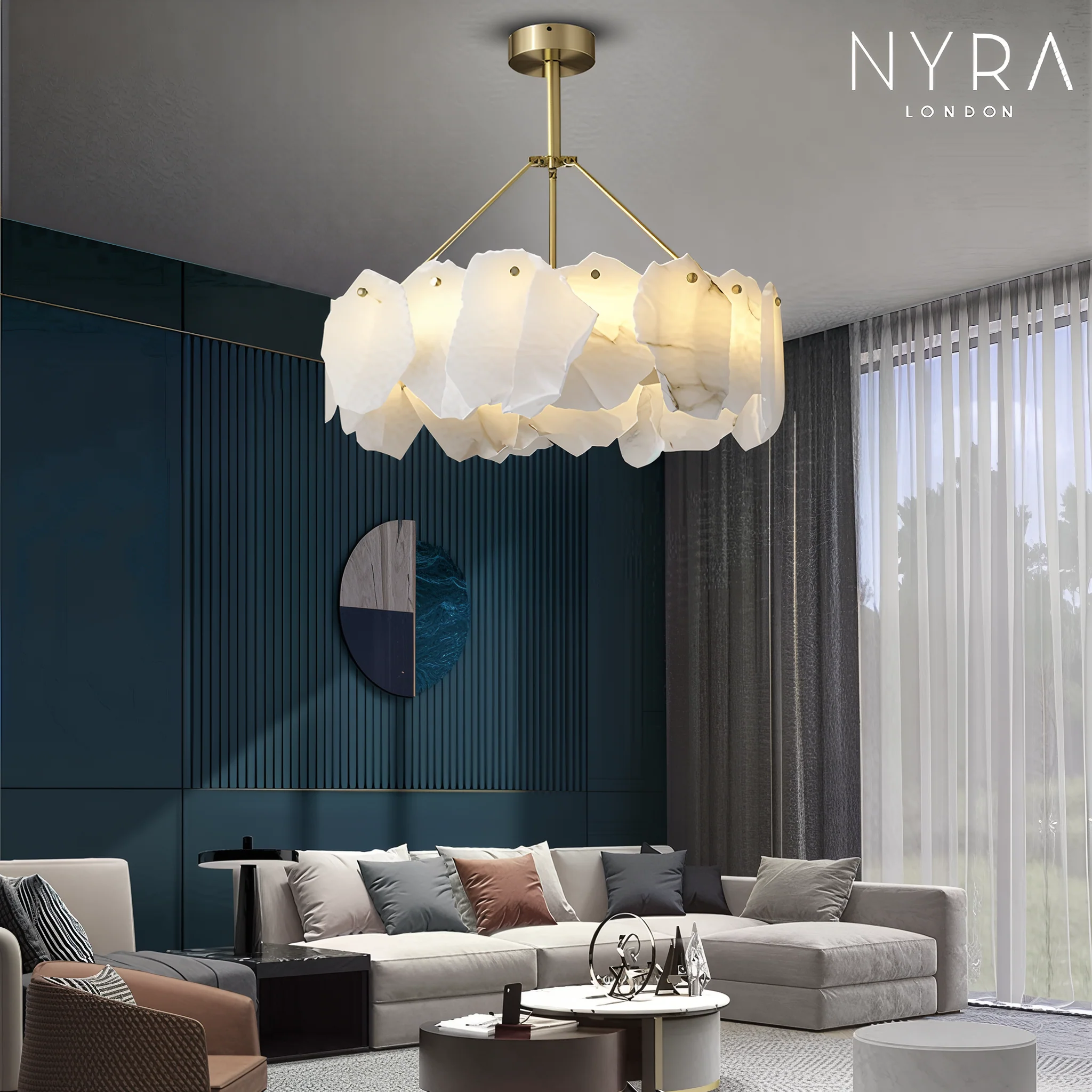 Arabella Marble Ceiling Chandelier - Image 9