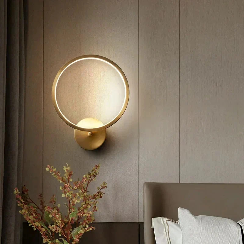Ebony Gold Ring Wall Lamp - Image 4