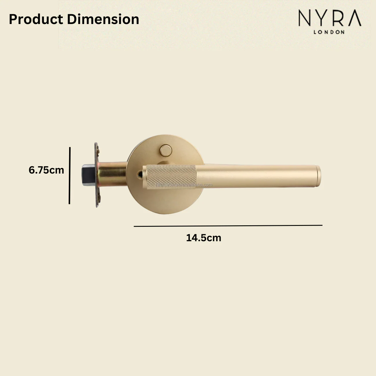 NYRA Door Handle with Privacy Lock - Image 5