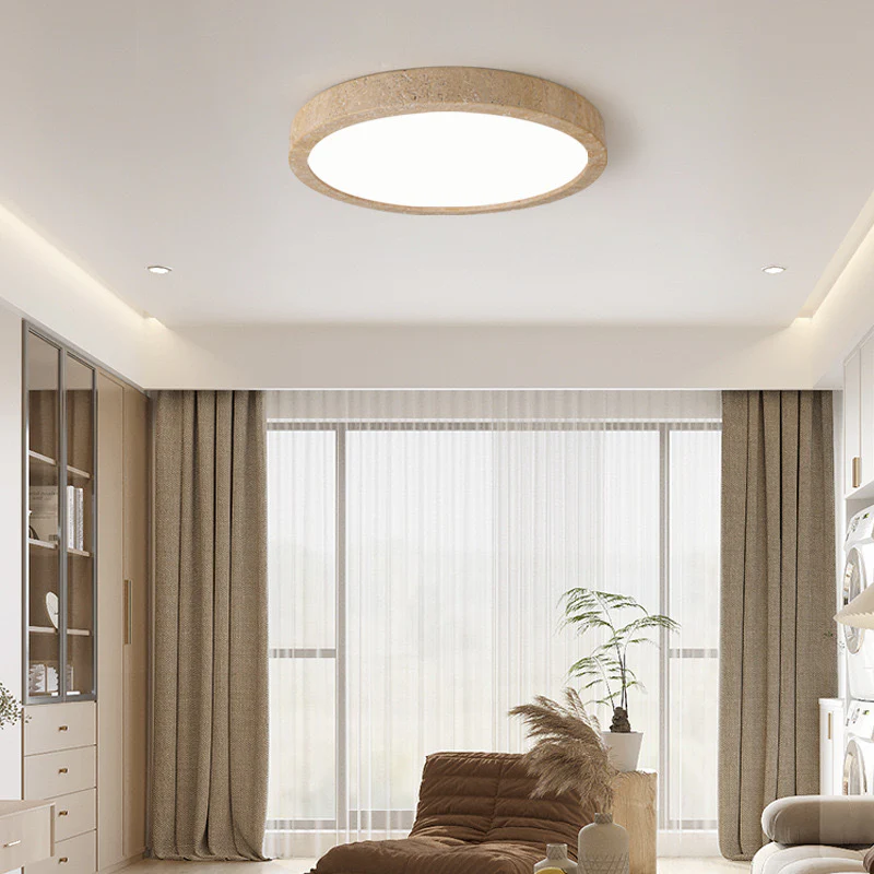 Ellipse Stone Travertine Ceiling Lights - Image 4