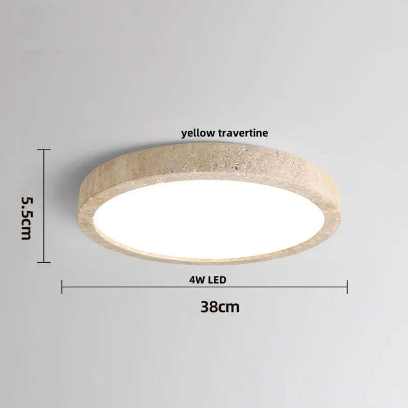 Ellipse Stone Travertine Ceiling Lights - Image 7