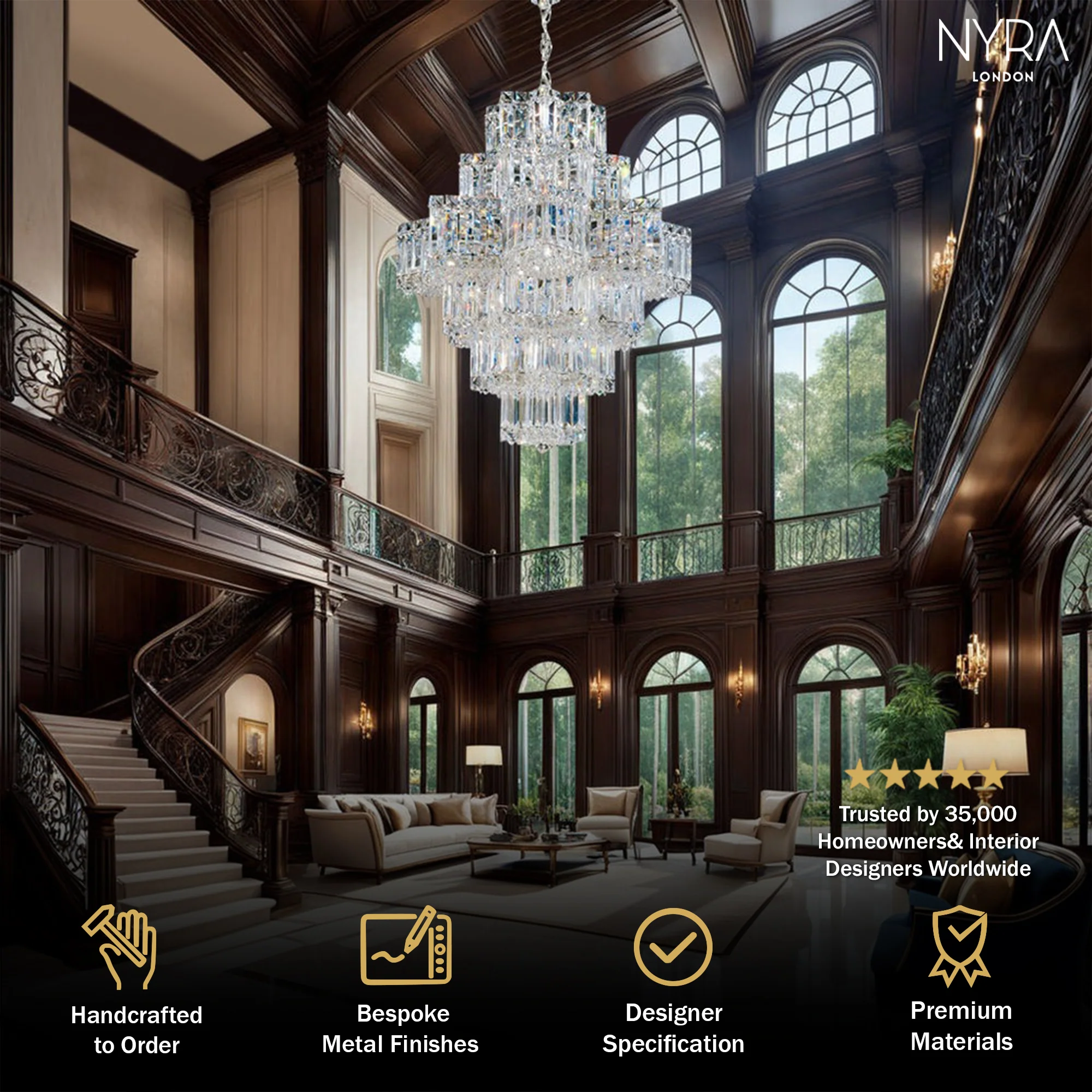 Ethereal Icefall Crystal Chandelier - Image 3