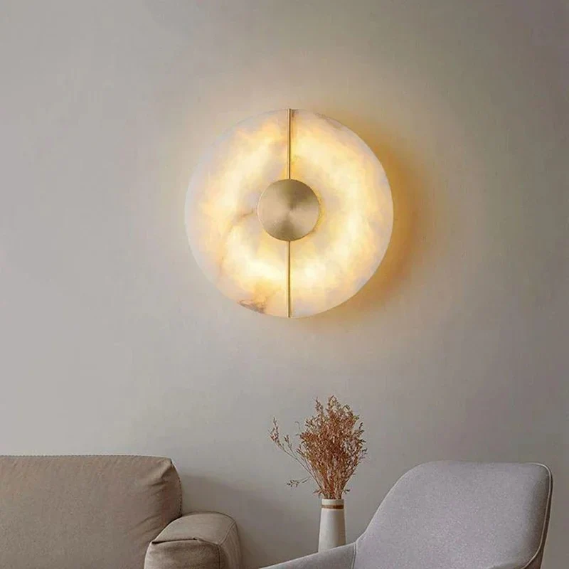 Ethereal Moon Marble Wall Lamp - Image 2