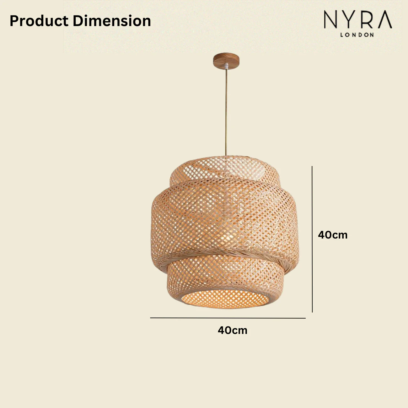 Evra Woven Rattan Pendant - Image 19