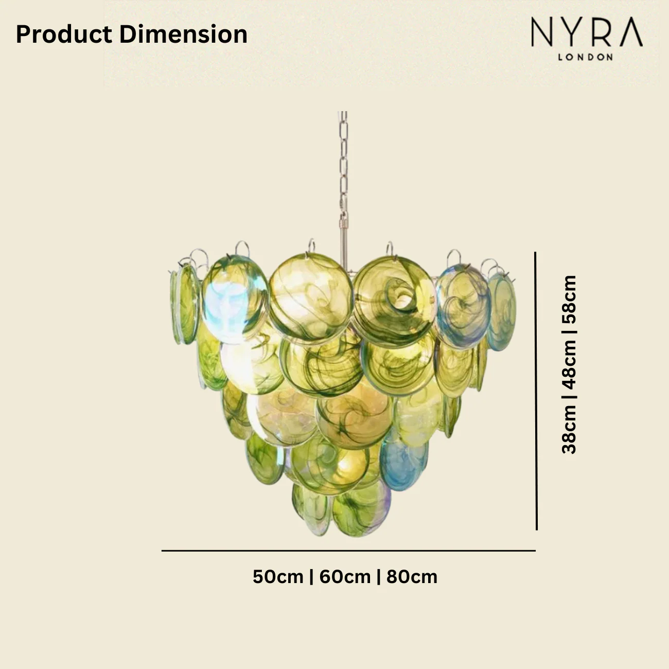Ferano Multicolor Glass Pendant - Image 7