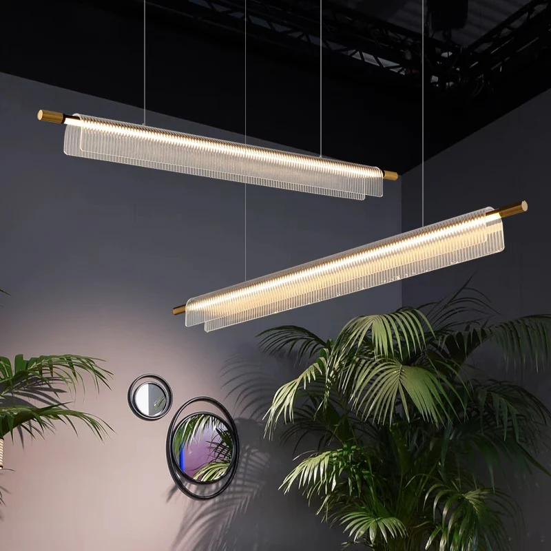 Flareo Acrylic Linear Iron Strip Pendant - Image 14