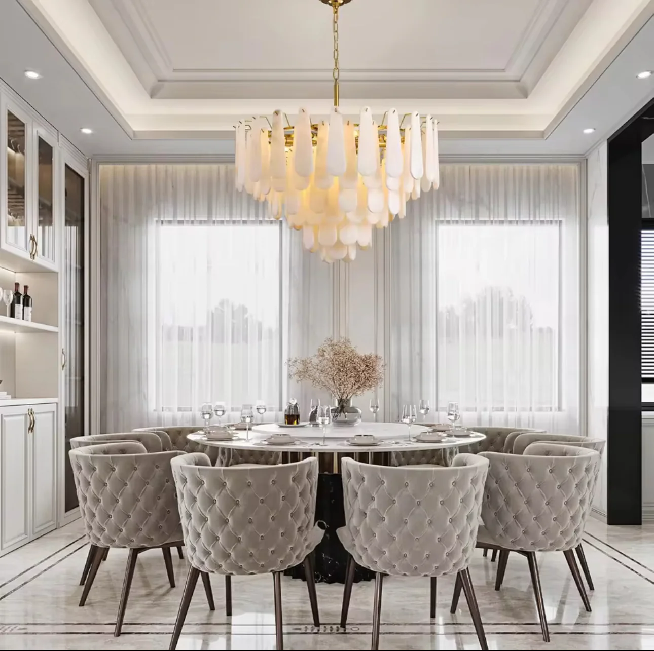 Flora Alabaster Chandelier - Image 10